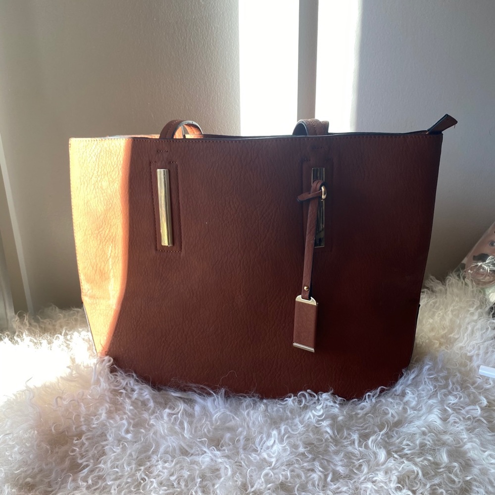 NEW- Super Cute Camel Colored Tote Bag
